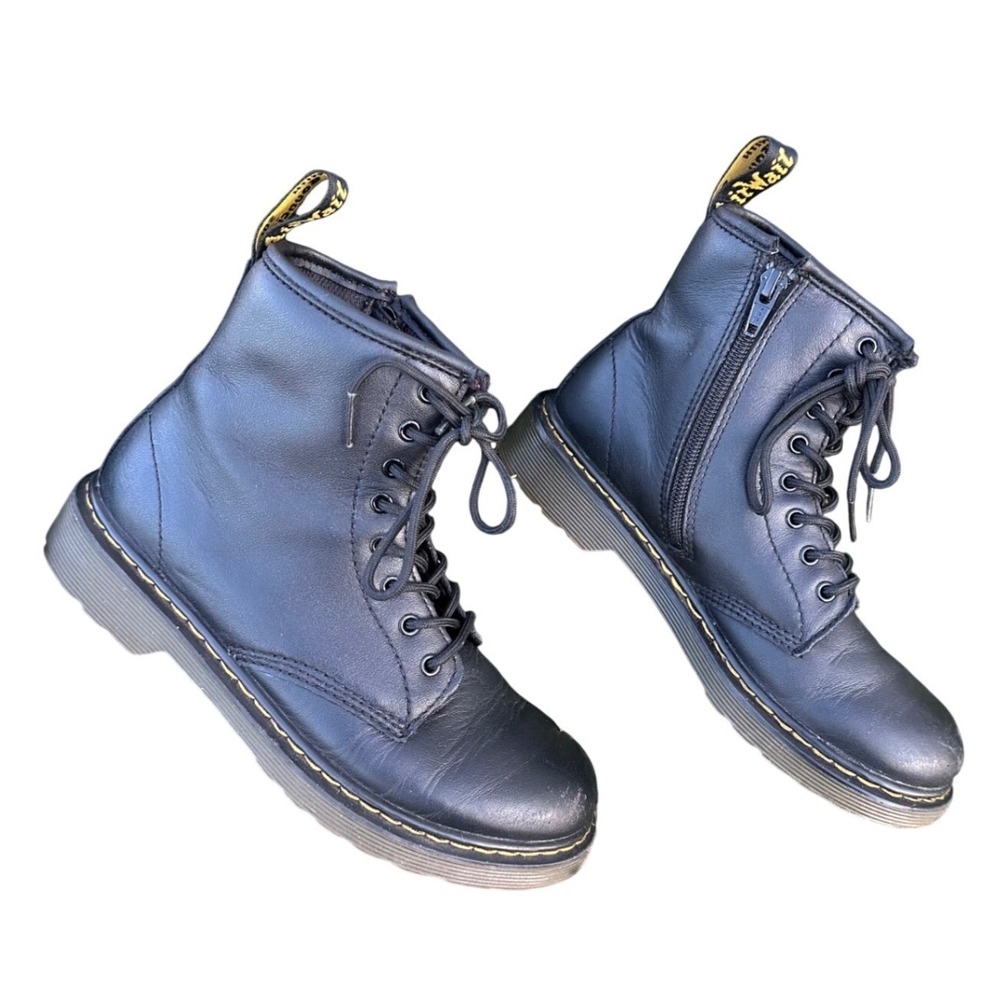 Dr. Martens Kids 1460 Softy T Leather Lace-Up Boots Kids Size 3 Black